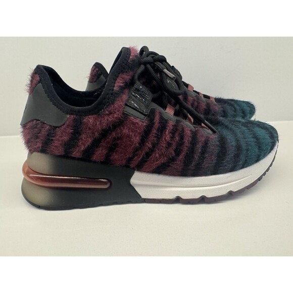 ASH Women's Ash Krush model sneakers velour zebra print Shoes size 38Eur /7.5US - Picture 1 of 16